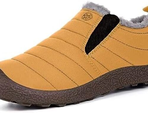 Eagsouni Womens Mens Snow Boots Winter Shoes Slip On Ankle Booties Anti-Slip Water Resistant Fully Fur Lined Outdoor Sneakers